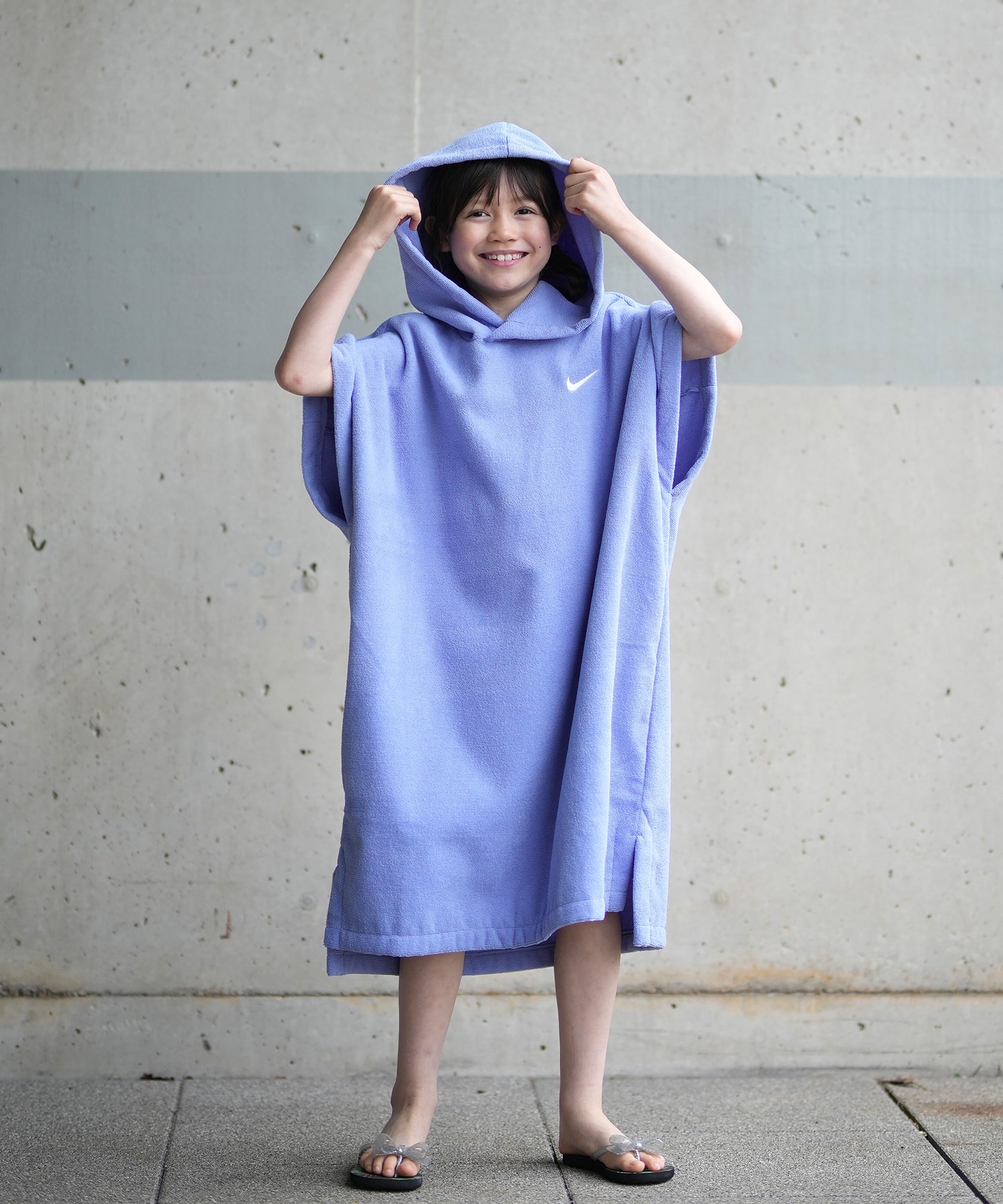 NIKE ナイキ お着替えポンチョ キッズ ジュニア 子供 タオル フード