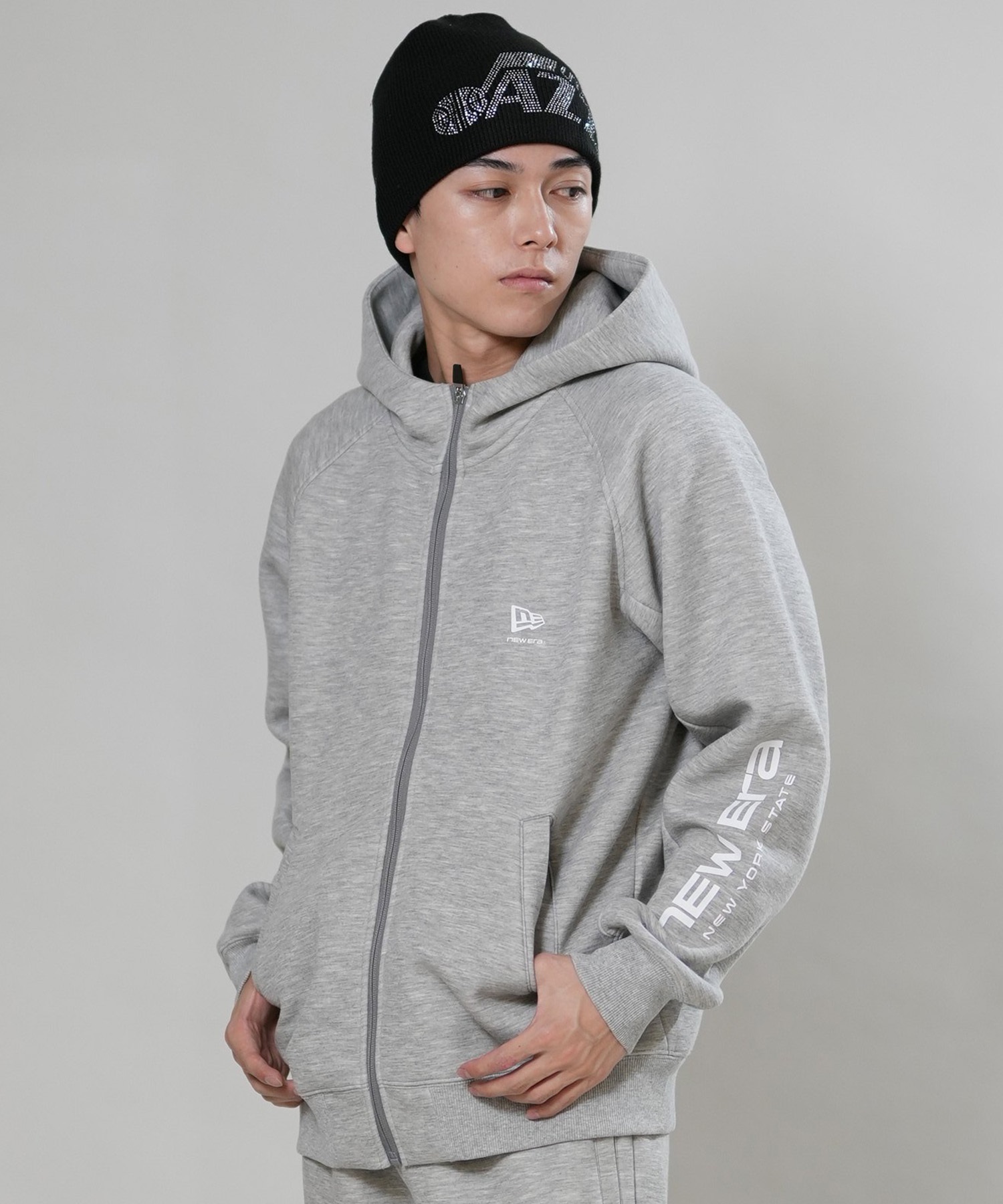 NEW ERA ニューエラ ジップアップ パーカー フーディー メンズ ロゴ PA