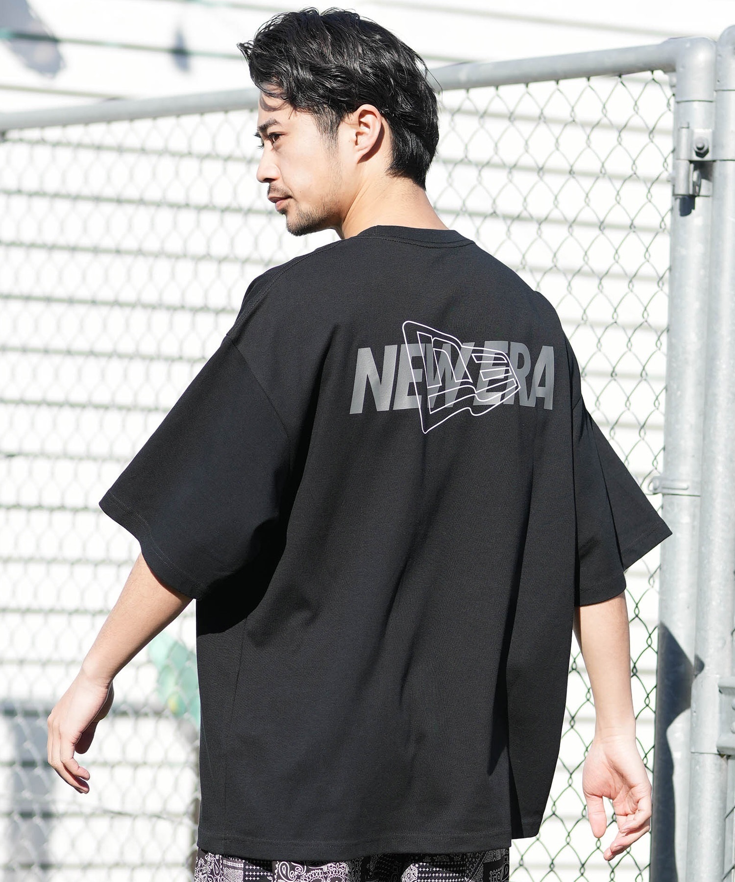NEW ERA ニューエラ 半袖 Tシャツ メンズ オーバーサイズド Overlap