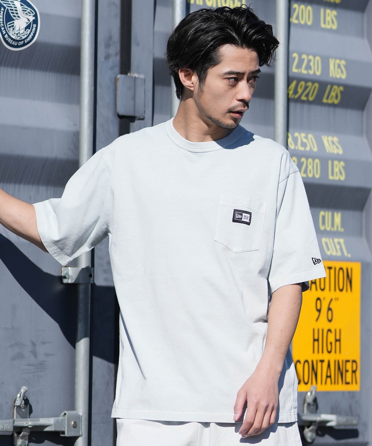 NEW ERA ニューエラ 半袖 Tシャツ メンズ Box Logo Woven Patch