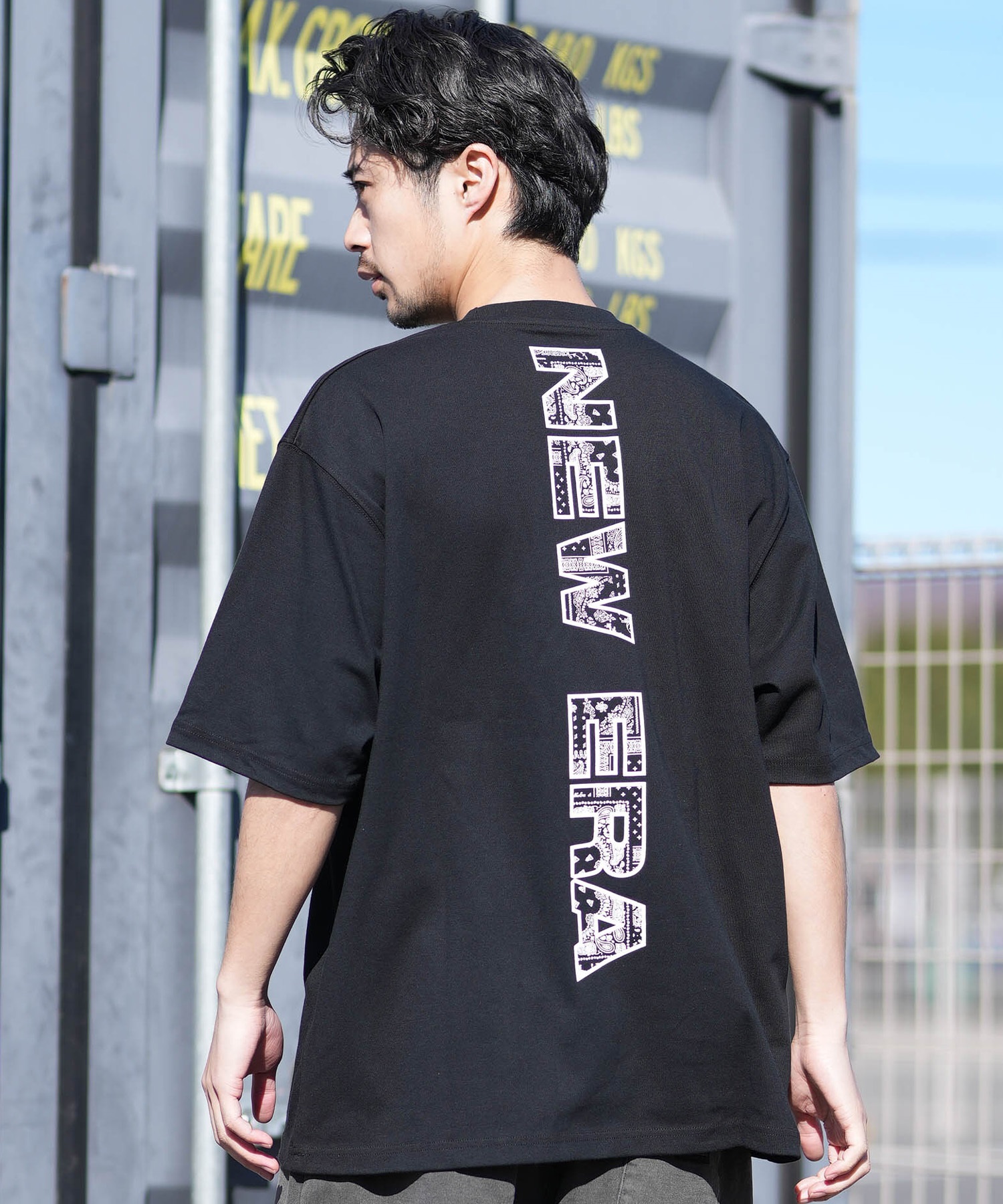 NEW ERA ニューエラ 半袖 Tシャツ メンズ バックプリント SS PF OS T