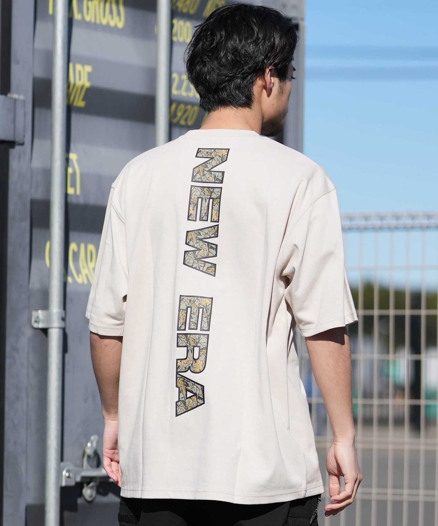 NEW ERA ニューエラ 半袖 Tシャツ メンズ バックプリント SS PF OS T