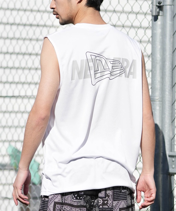 NEW ERA ニューエラ タンクトップ メンズ スリーブレス テック Tシャツ パフォーマンスアパレル 吸汗速乾 UVカット 抗菌 14744551