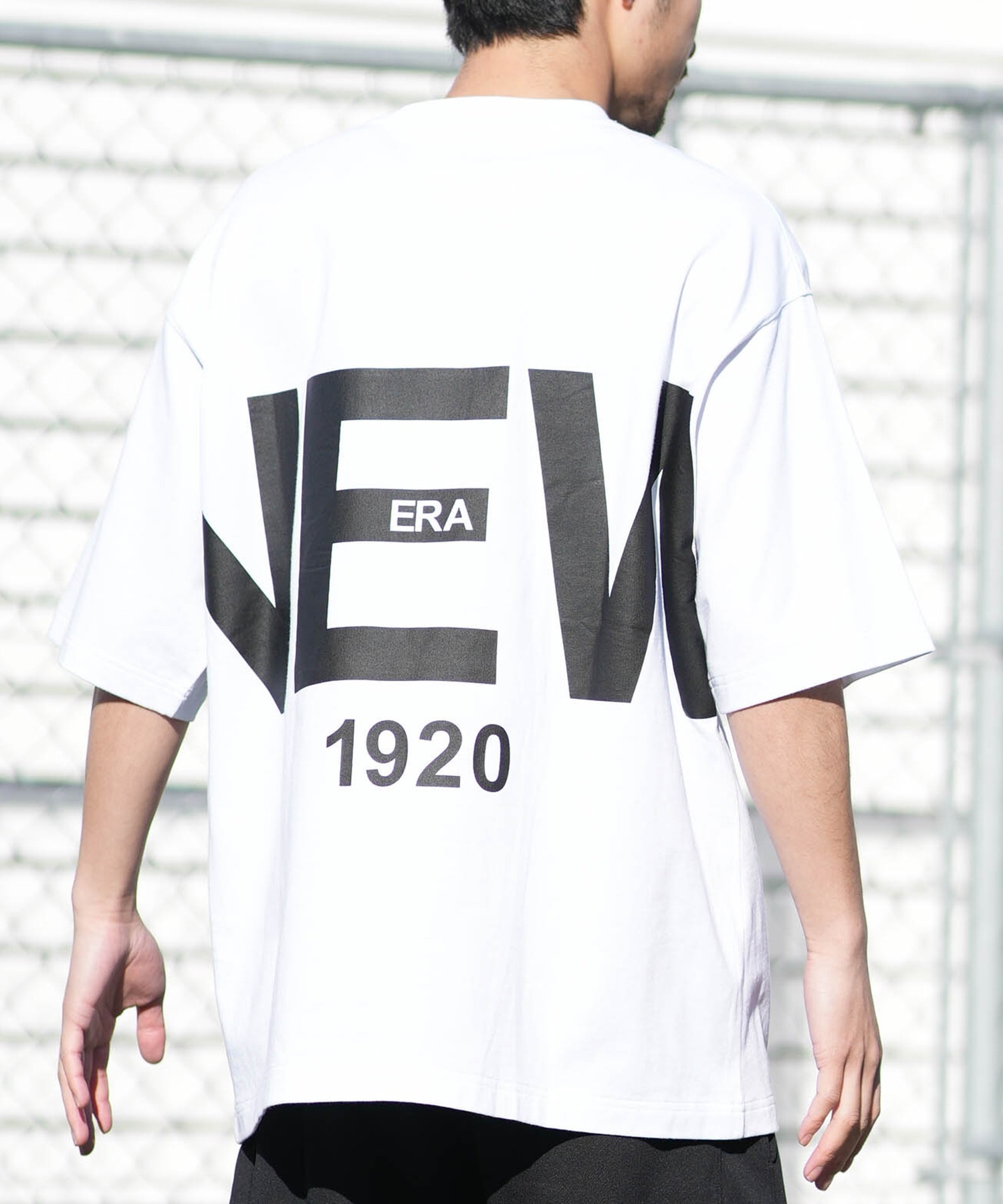 NEW ERA ニューエラ 半袖 Tシャツ メンズ バックプリント オーバー