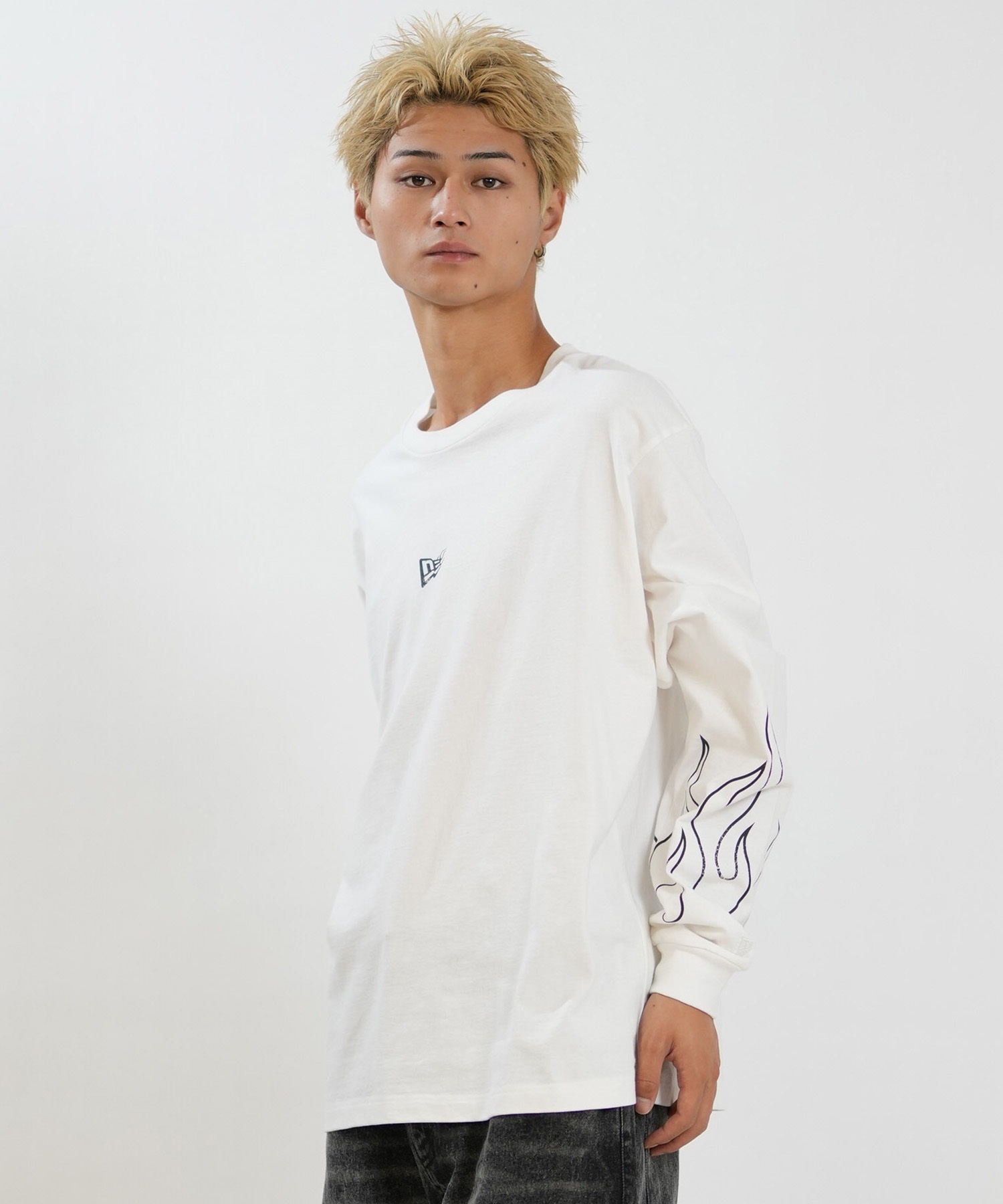NEW ERA ニューエラ 長袖 Tシャツ ロンT メンズ アームプリント LS WAS