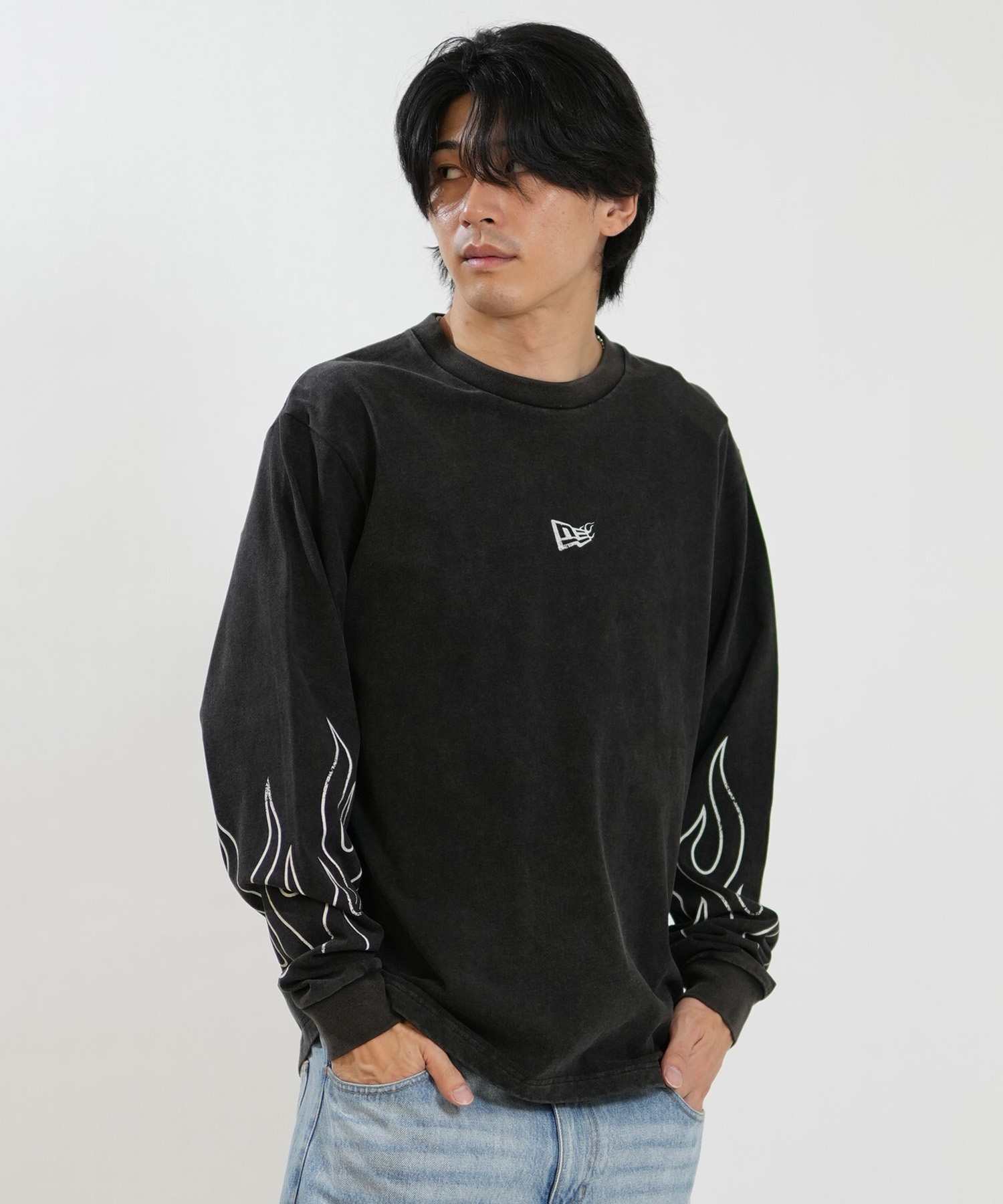 NEW ERA ニューエラ 長袖 Tシャツ ロンT メンズ アームプリント LS WAS