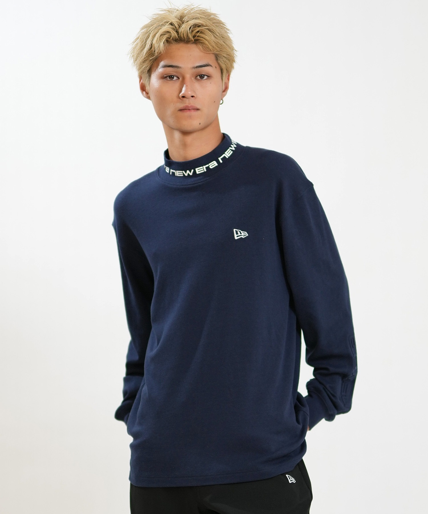 NEW ERA ニューエラ 長袖 Tシャツ ロンT メンズ ハイネック ウォーム