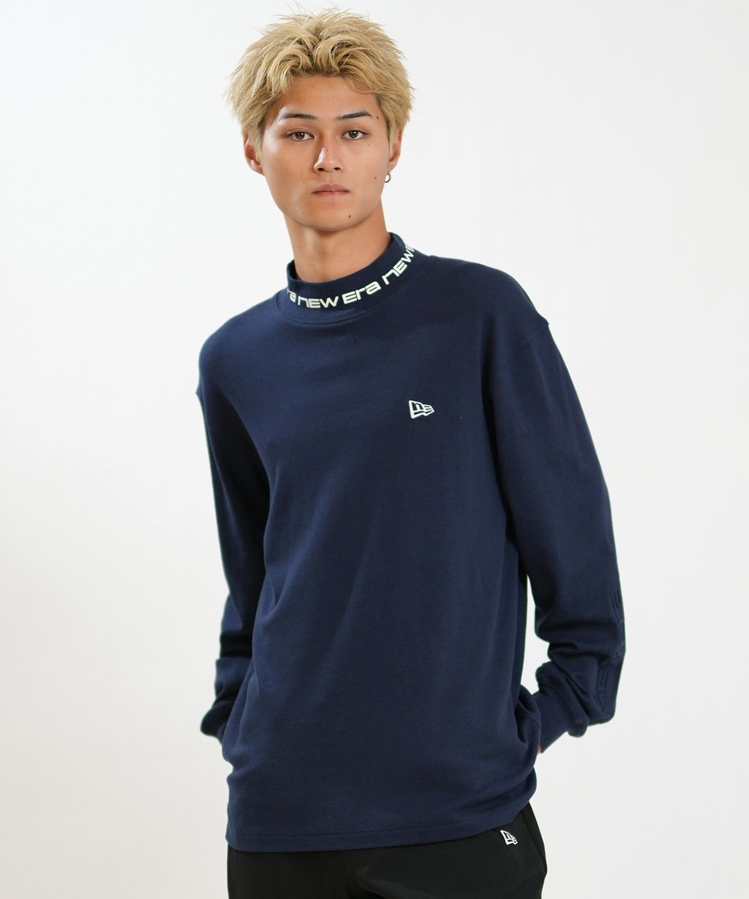 NEW ERA ニューエラ 長袖 Tシャツ ロンT メンズ ハイネック ウォーム