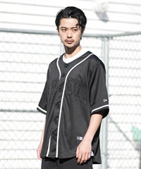 NEW ERA ニューエラ 半袖 シャツ メンズ ベースボールシャツ MESH