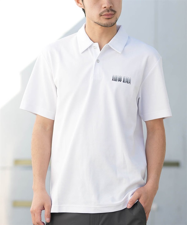 NEW ERA ニューエラ 半袖 ポロシャツ メンズ 鹿の子 吸汗速乾 UVカット 抗菌 14859939