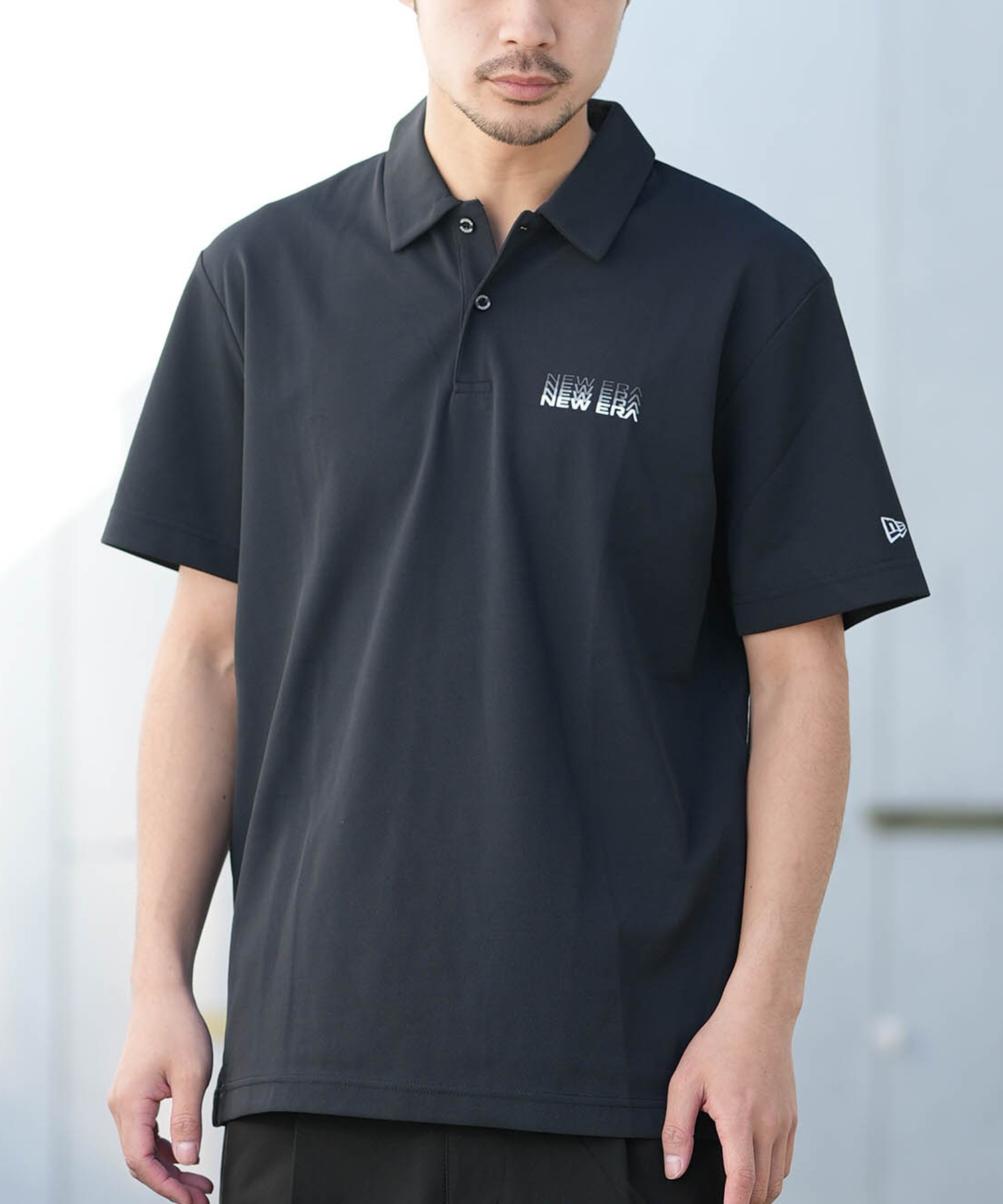 NEW ERA ニューエラ 半袖 ポロシャツ メンズ 鹿の子 吸汗速乾 UVカット