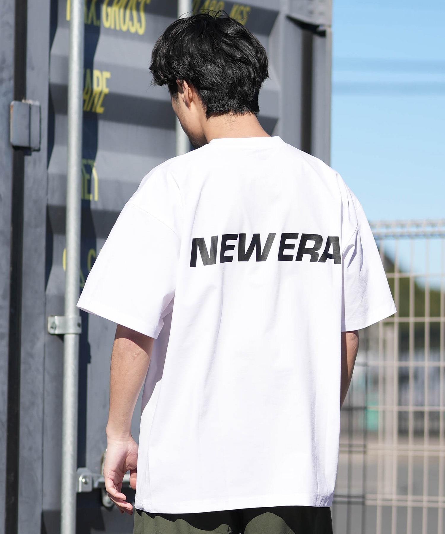 NEW ERA ニューエラ 半袖 Tシャツ メンズ UVカット Wordmark Logo ラッシュガード 14774253(WHT-M)
