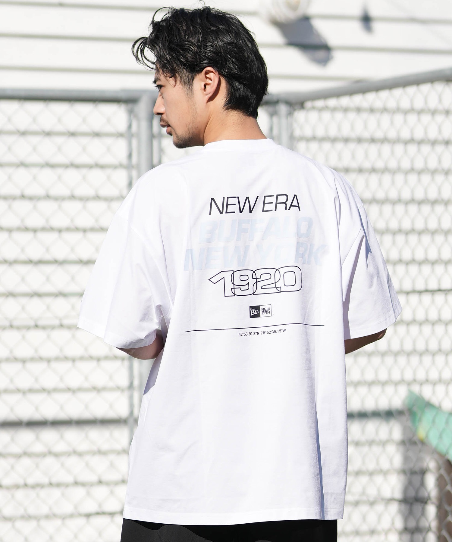 NEW ERA ニューエラ 水着 ラッシュガード 半袖 Tシャツ メンズ UVカット 吸水速乾 耐塩素 耐海水 水陸両用 14774256(WHT-M)
