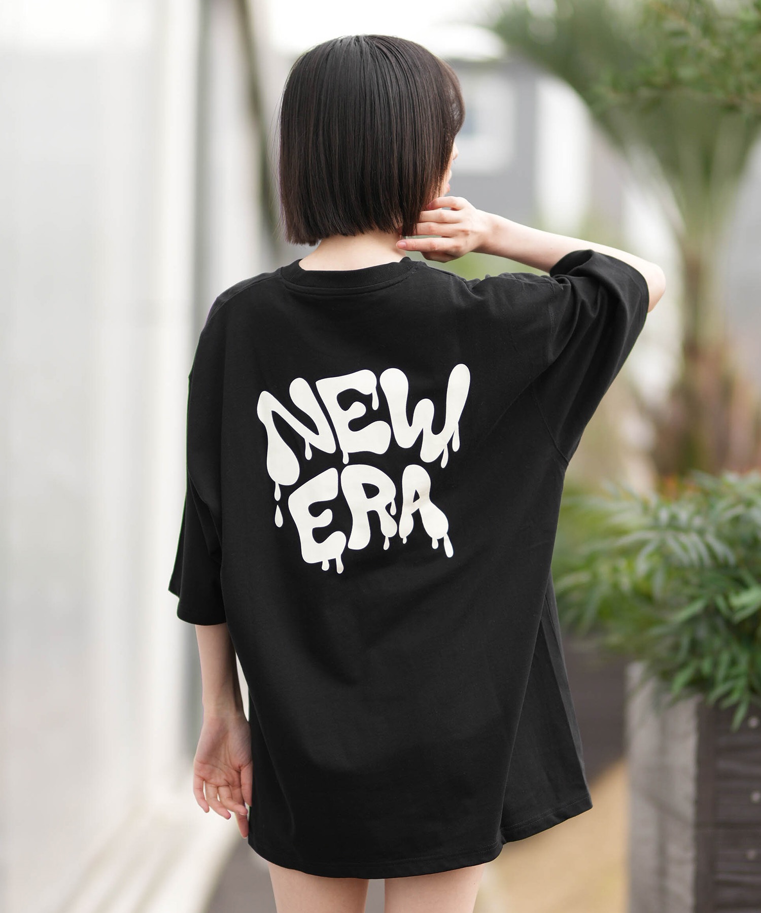 NEW ERA ニューエラ 半袖 Tシャツ レディース オーバーサイズ SS OS CT