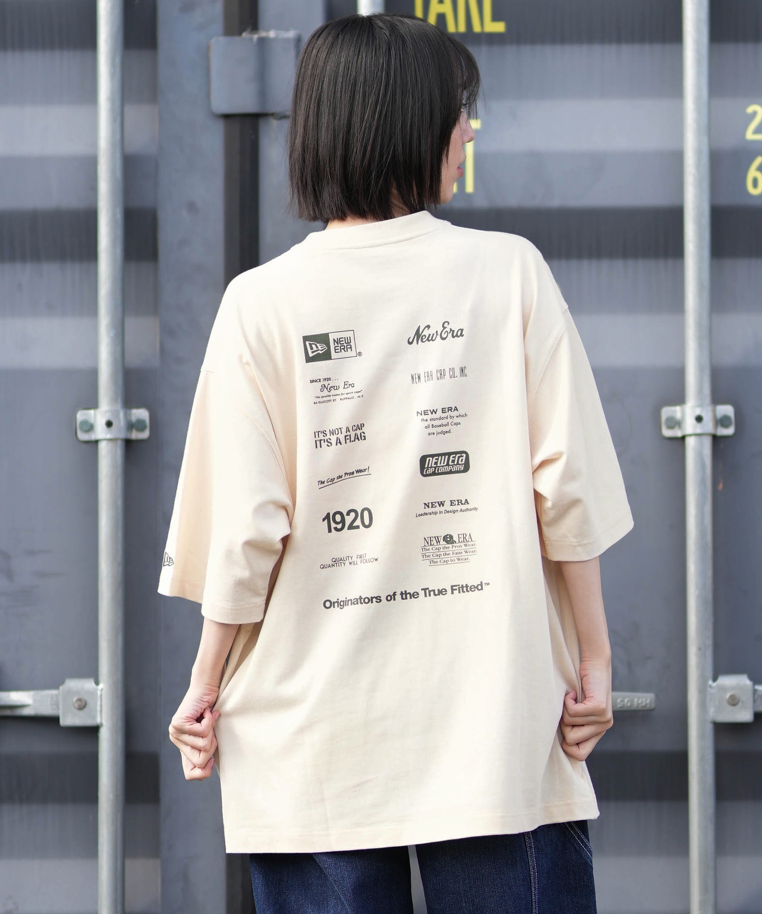 れページ NEW ERA ニューエラ 半袖 Tシャツ レディース メンズ バックプリント