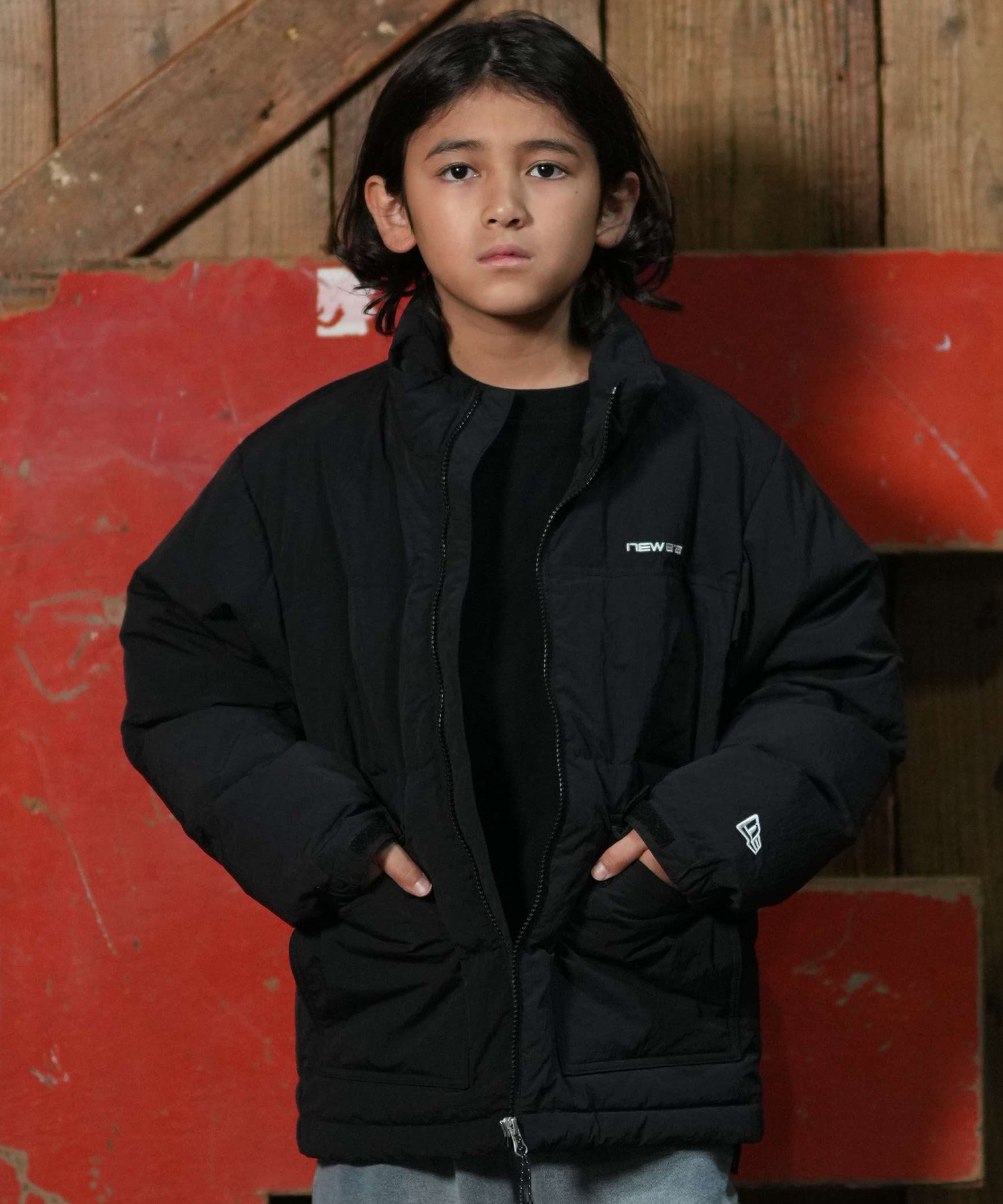NEW ERA ニューエラ ジャケット キッズ 子供 ワンポイント ロゴ YOUTH