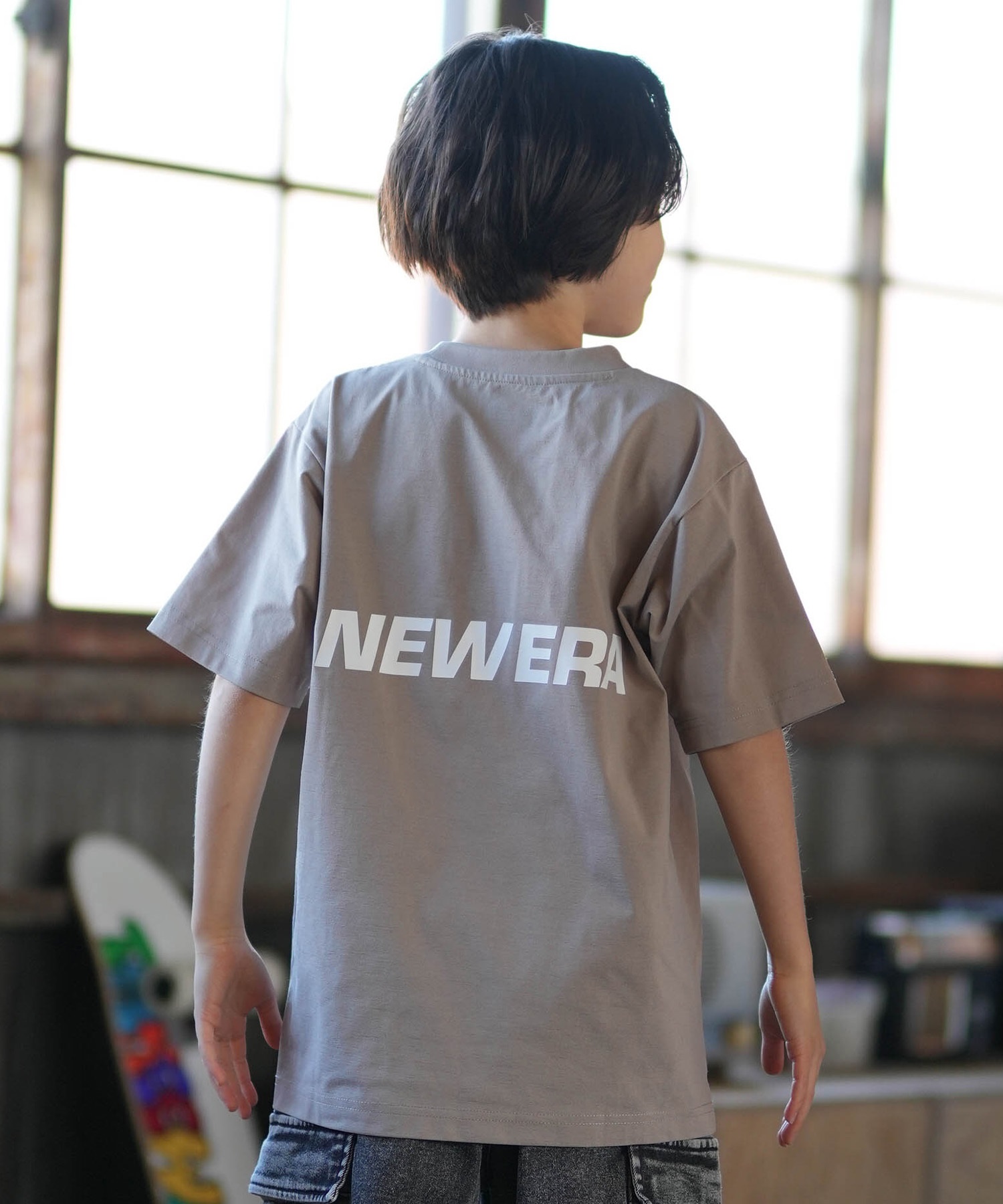 NEW ERA ニューエラ 半袖 Tシャツ キッズ ジュニア 子供 シンプル OD