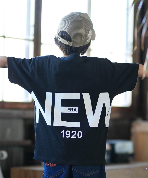 NEW ERA ニューエラ 半袖 Tシャツ キッズ ジュニア 子供 バックプリント YTH SS CT ZOOM LOGO 15146388 ムラサキスポーツ限定