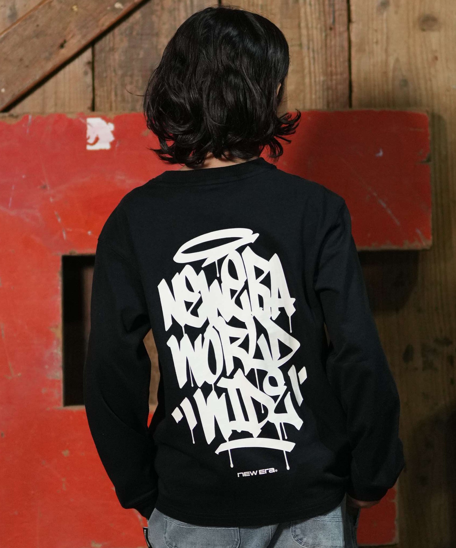 NEW ERA ニューエラ 長袖 Tシャツ ロンT キッズ 子供 ロゴ YTH LS CT
