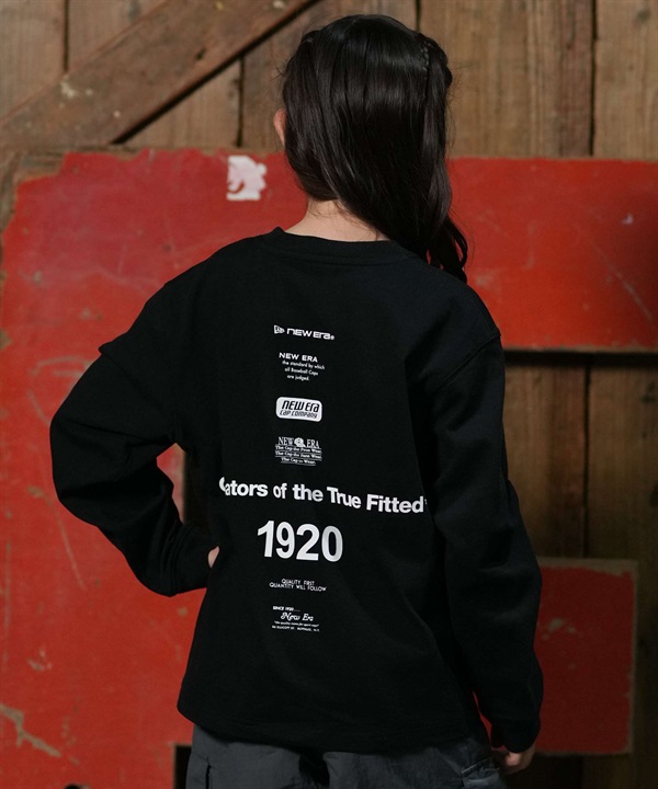 NEW ERA ニューエラ 長袖 Tシャツ ロンT キッズ 子供 ロゴ YTH LS CT TEE ARCHIVE LOGO 15138155