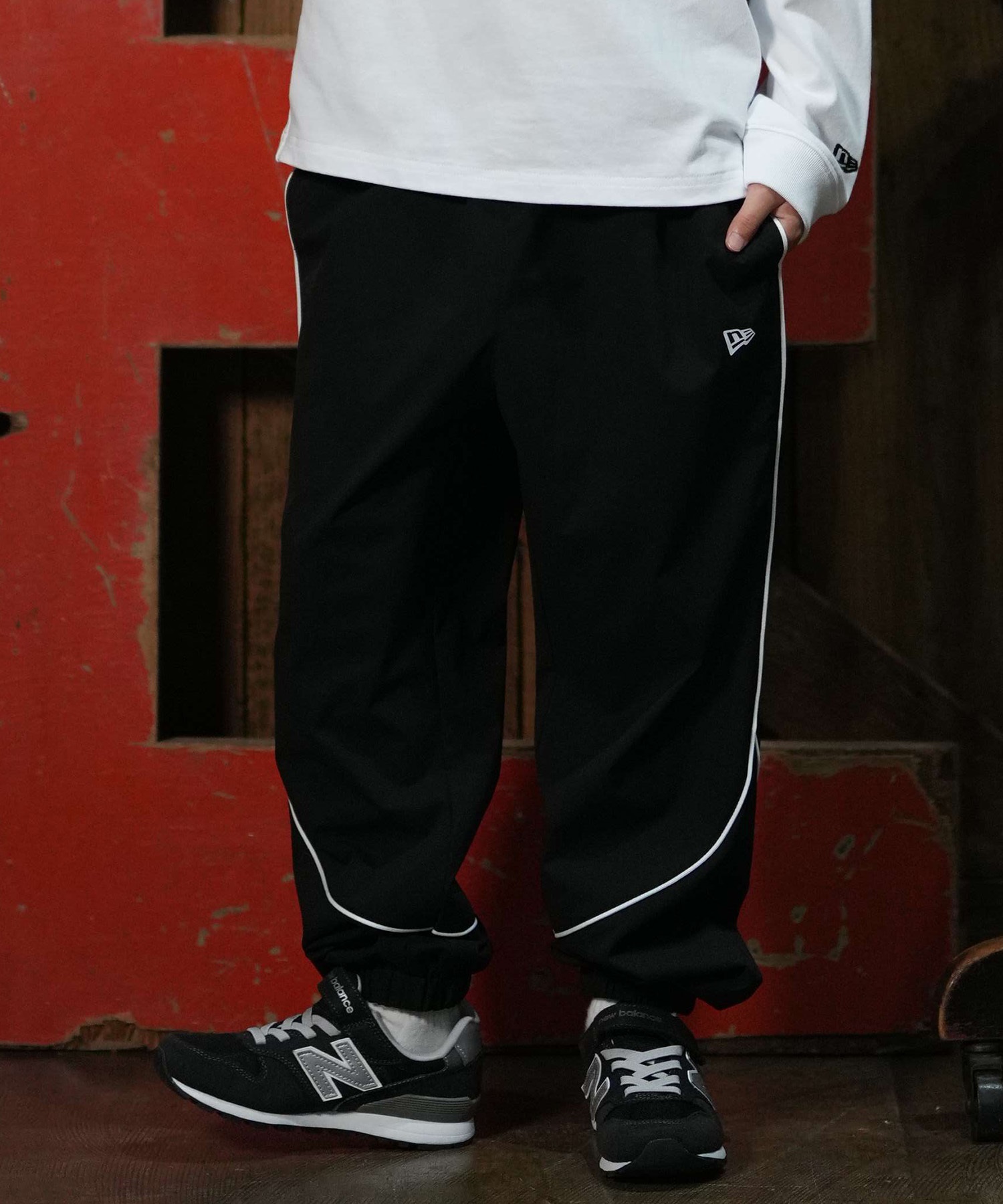 NEW ERA ニューエラ ロングパンツ キッズ 子供 ロゴ PA YTH OS PIPING