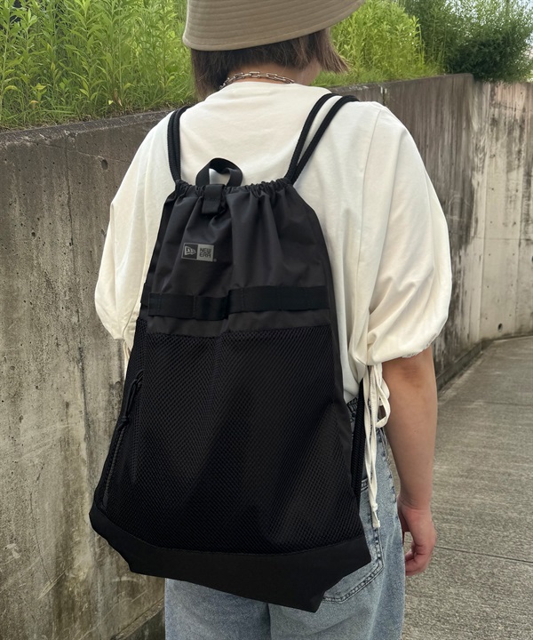 NEW ERA ニューエラ ナップサック バックパック リュック デイサック 150D ブラック 21L 15121556 ムラサキスポーツ限定