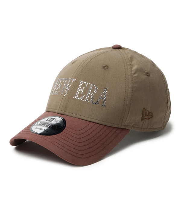 NEW ERA ニューエラ キャップ 9FORTY NEW ERA Rhinestone ラインストーン モス ブラウン 14744848