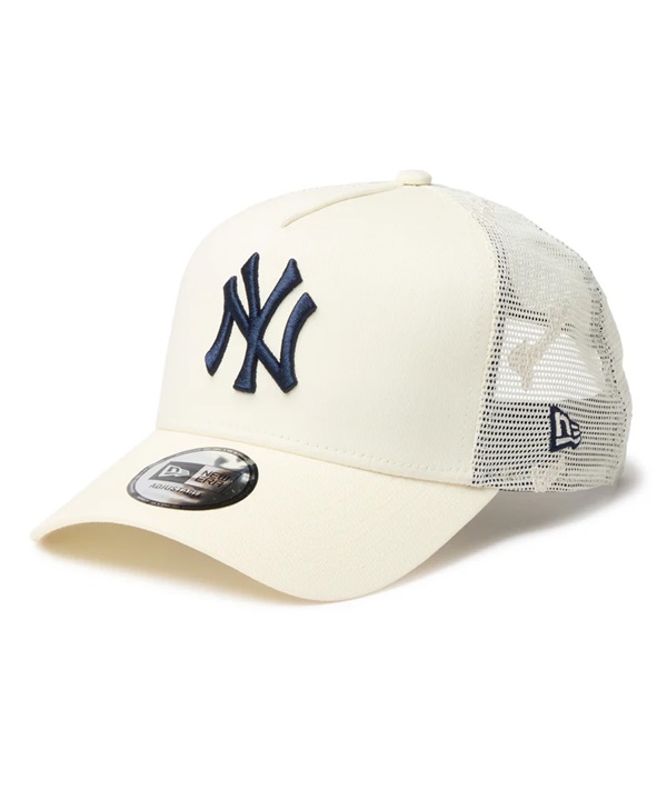 NEW ERA ニューエラ キャップ メッシュ 9FORTY A-Frame トラッカー ニューヨーク・ヤンキース MLB Embroidered Mesh クロームホワイト 14744898