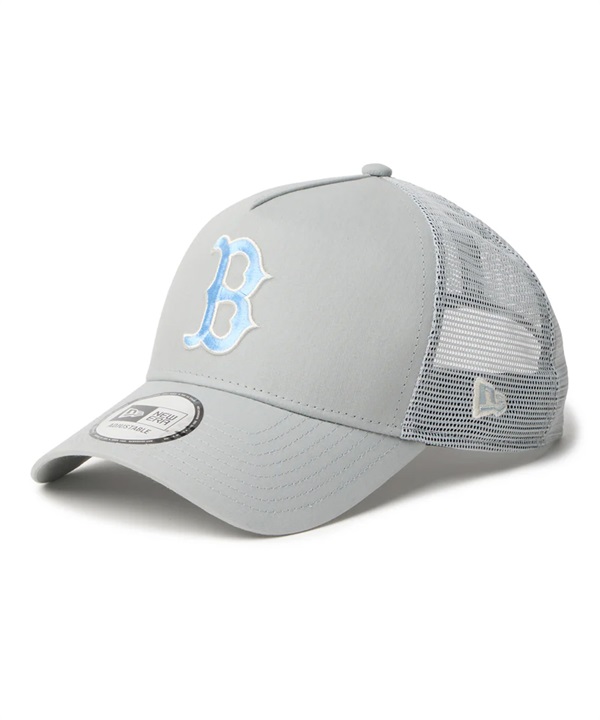 NEW ERA ニューエラ キャップ 9FORTY A-Frame トラッカー Typewriter コットンタイプライター ボストン・レッドソックス グレー 14744946