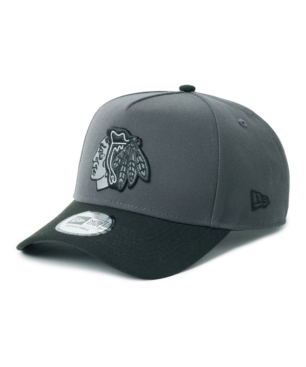 NEW ERA ニューエラ キャップ 9FORTY A-Frame NHL シカゴ・ブラックホークス グラファイト ブラック 14744970