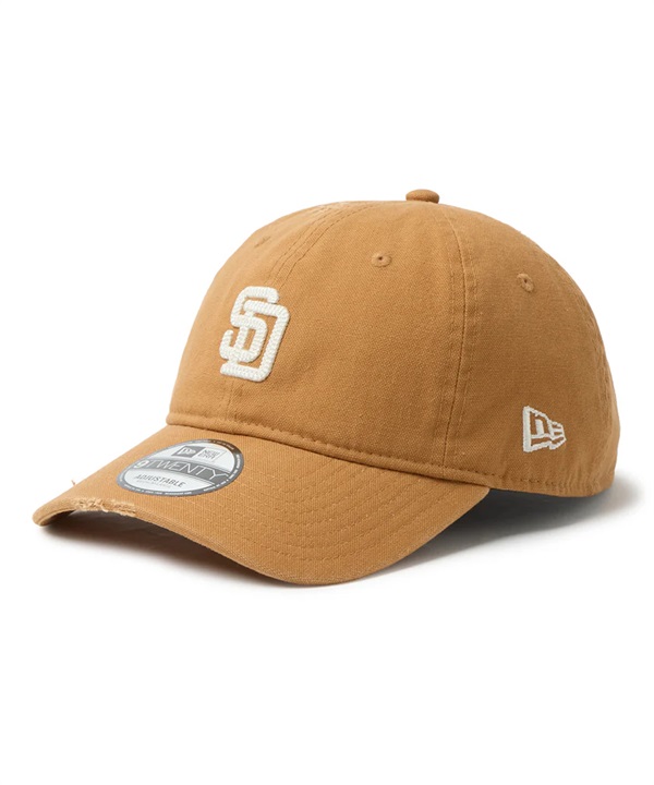 NEW ERA ニューエラ キャップ 9TWENTY サンディエゴ・パドレス クーパーズタウン Damaged Duck Canvas ライトブロンズ 14745026