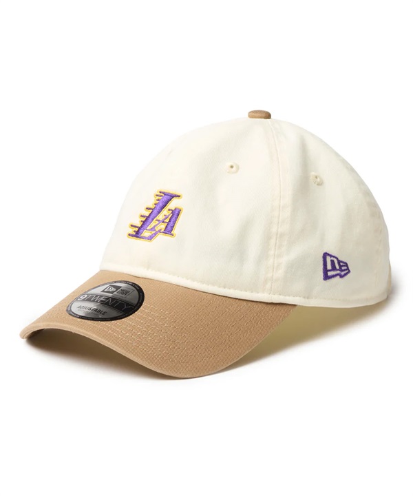 NEW ERA ニューエラ キャップ 9TWENTY NBA Mini Logo ロサンゼルス・レイカーズ クローム カーキ 14745075