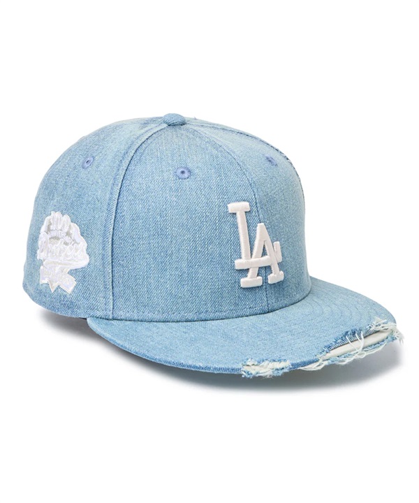 NEW ERA ニューエラ キャップ 59FIFTY MLB Damaged Denim ロサンゼルス・ドジャース ウォッシュドデニム 14745174