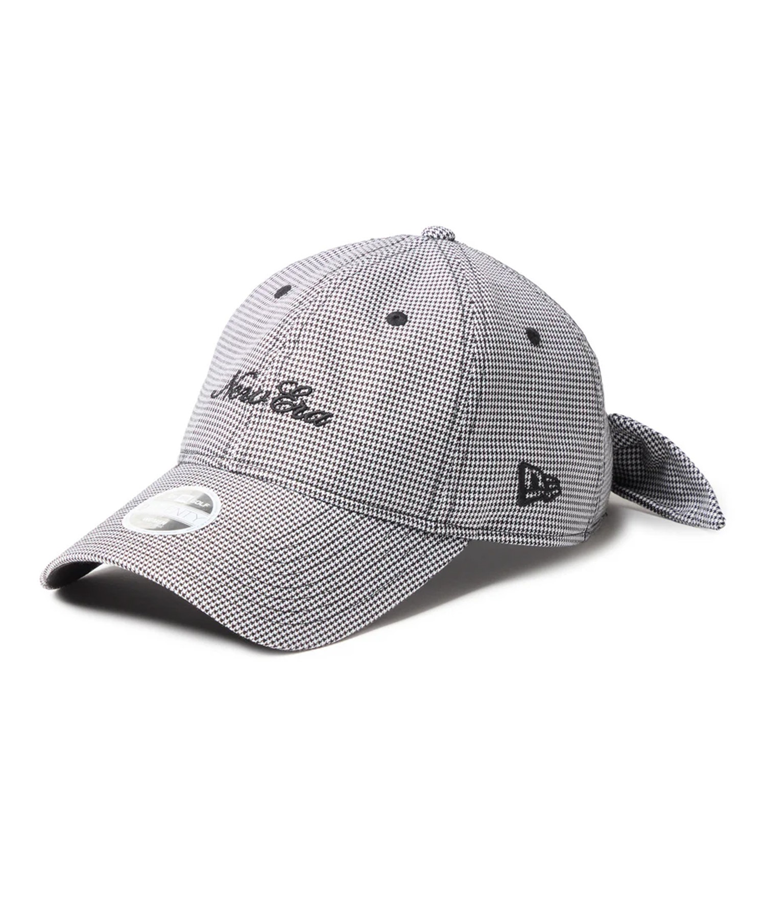 ストライプキャップ リボン付き NEW ERA ニューエラ キャップ 9TWENTY ロングバイザー リボン ブラック
