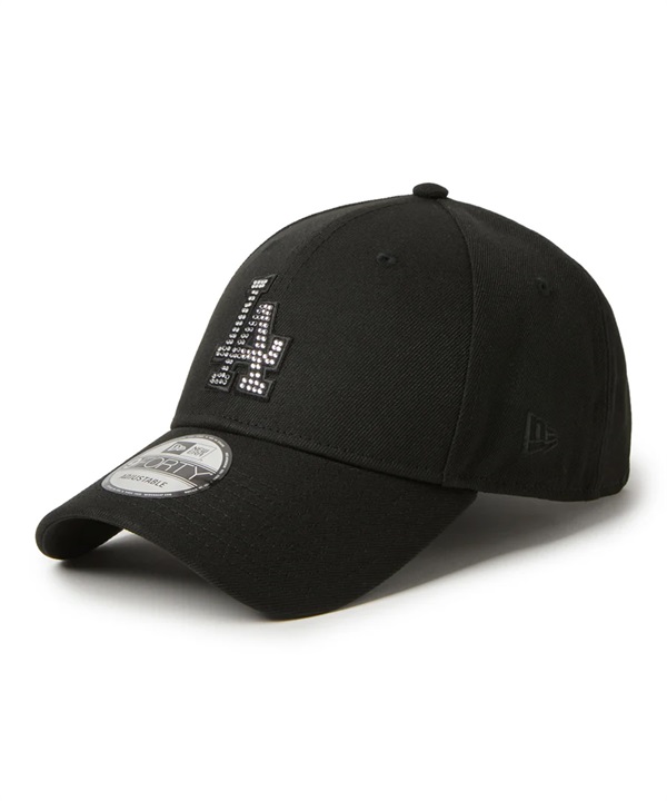 NEW ERA ニューエラ キャップ 帽子 9FORTY Rhinestone ラインストーン ロサンゼルス・ドジャース ブラック 14942642