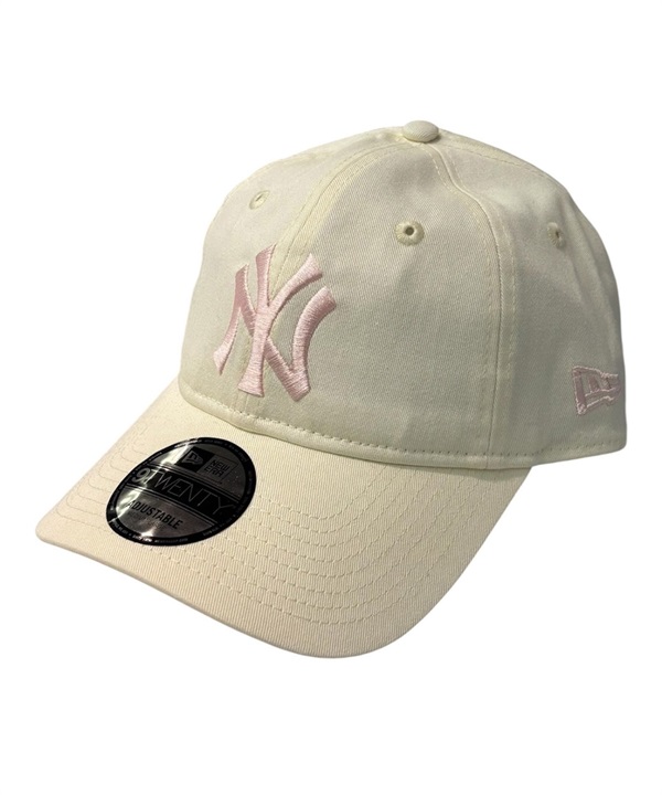 NEW ERA ニューエラ キャップ 9TWENTY クロスストラップ ニューヨーク・ヤンキース MORTAR TOKYO LIMITED ホワイト×ピンク 15202923 ムラサキスポーツ限定