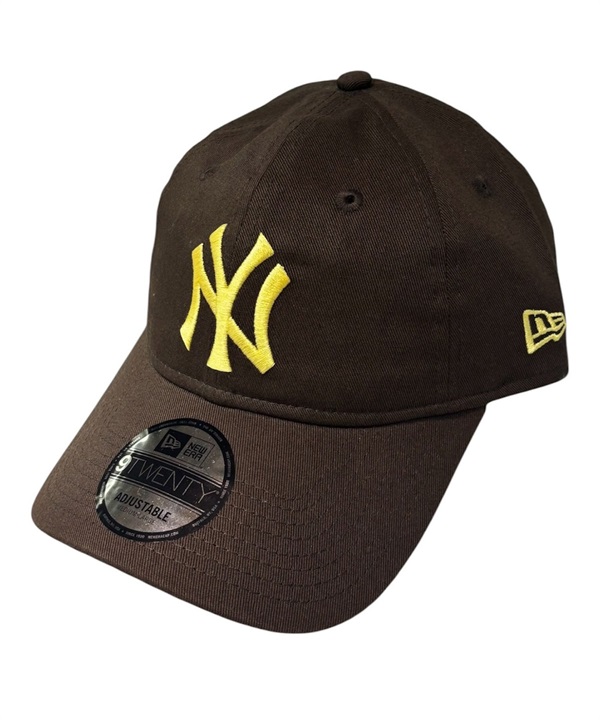 NEW ERA ニューエラ キャップ 9TWENTY クロスストラップ ニューヨーク・ヤンキース MORTAR TOKYO LIMITED 15202926 ブラウン×イエロー ムラサキスポーツ限定