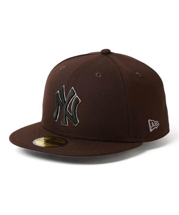 NEW ERA ニューエラ キャップ 59FIFTY MLB Metallic Pewter ニューヨーク・ヤンキース バーントウッド 15137357