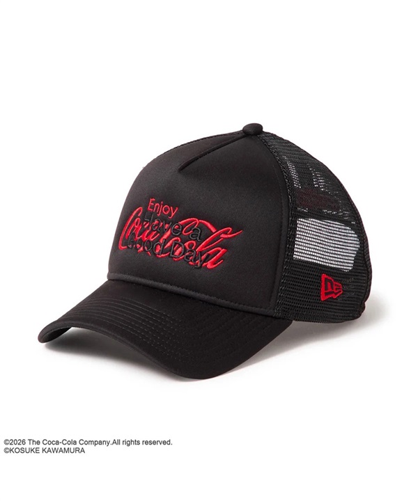 NEW ERA ニューエラ キャップ コカ・コーラ コラボ メッシュ 9FORTY A-Frame COLA KAWAMURA BLK 15156434