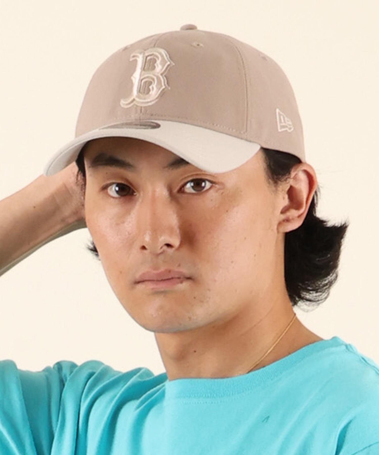  キャップ ベージュ NEW ERA ニューエラ キャップ 9FORTY ボストン・レッドソックス