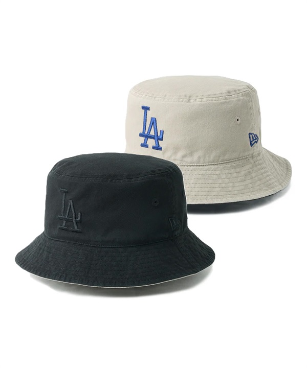 NEW ERA ニューエラ ハット バケット01 リバーシブル MLB Bucket Hat ロサンゼルス・ドジャース ブラック ペブル 14744772