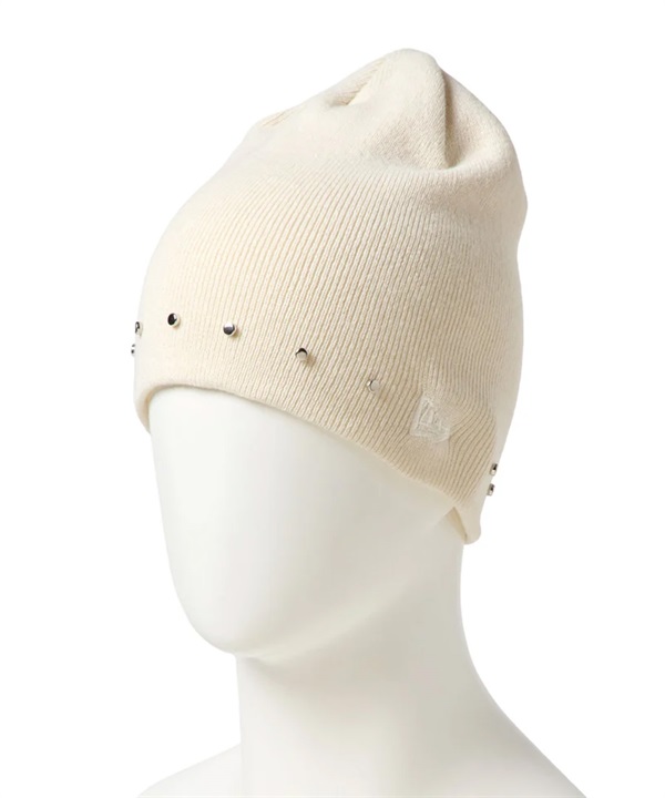 NEW ERA ニューエラ ビーニー ニット帽 BASIC BEANIE STUDS ホワイト 15119689