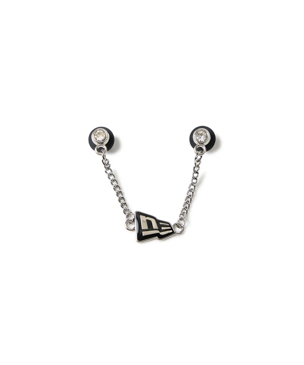 NEW ERA ニューエラ キャップアクセサリー チェーン Flagロゴ シルバー ブラック 14751685