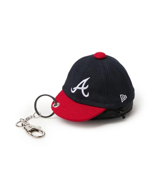 NEW ERA ニューエラ キーホルダー チャーム ミニキャップ イヤホンケース アトランタ・ブレーブス ネイビー スカーレット 15138032