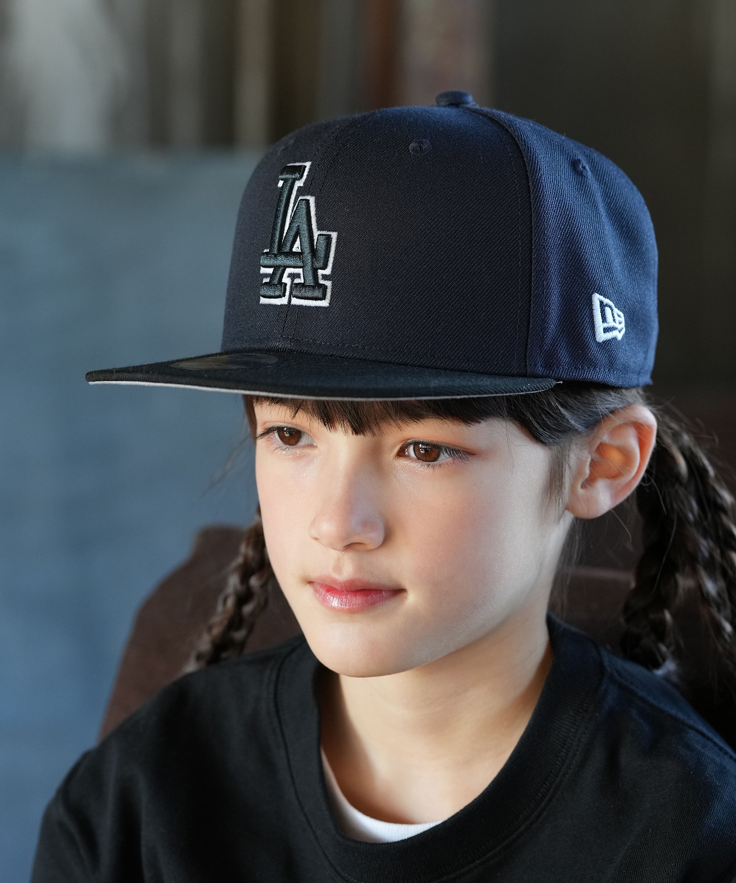 NEW ERA ニューエラ キャップ キッズ ジュニア 子供 Youth 9FIFTY MLB Glow in the Dark ロサンゼルス・ドジャース ネイビー ブラック 14746975(NVY-YOUTH)