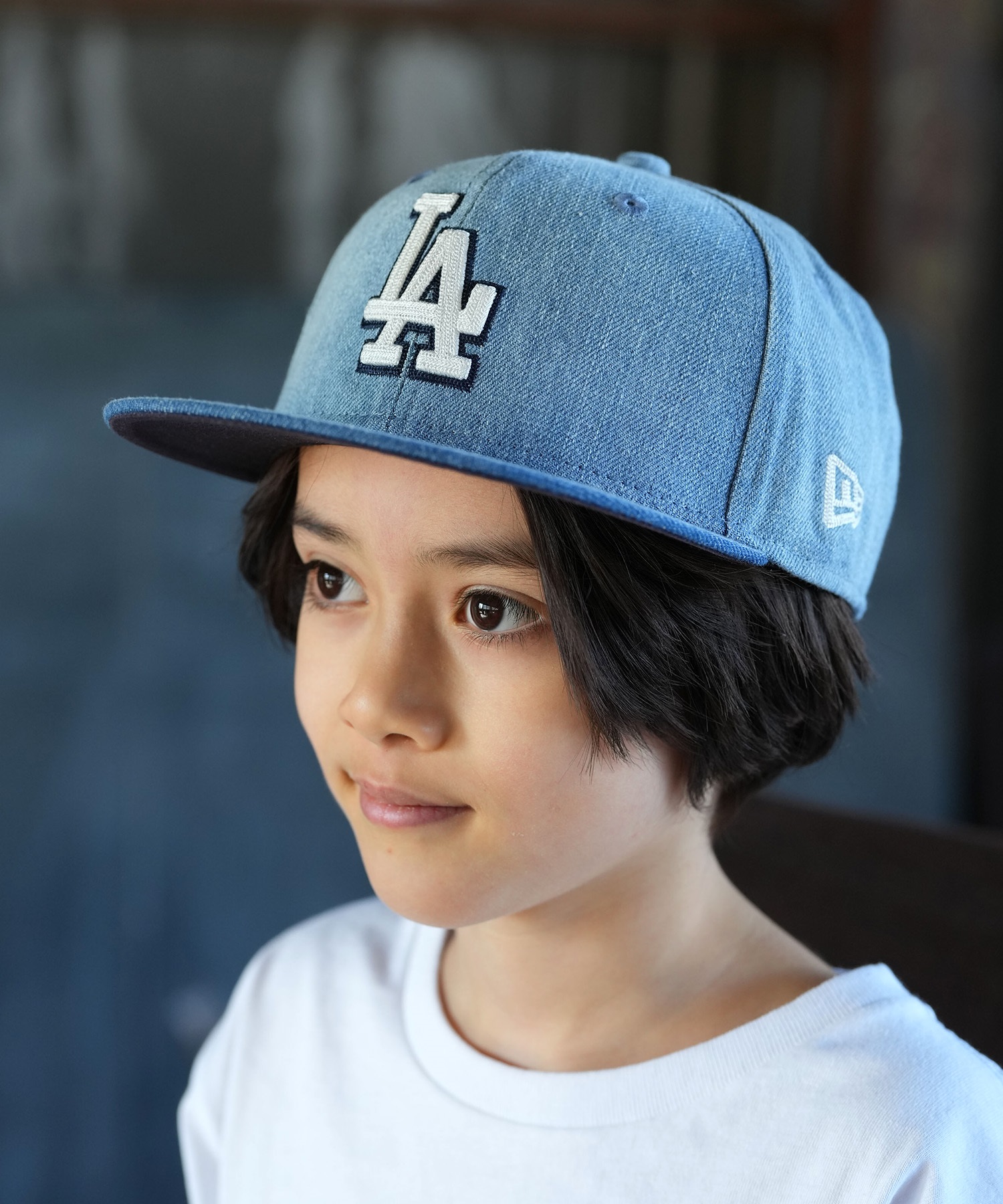 NEW ERA ニューエラ キャップ キッズ ジュニア 子供 Youth 9FIFTY Denim ロサンゼルス・ドジャース ネイビー 14746977(NVY-YOUTH)