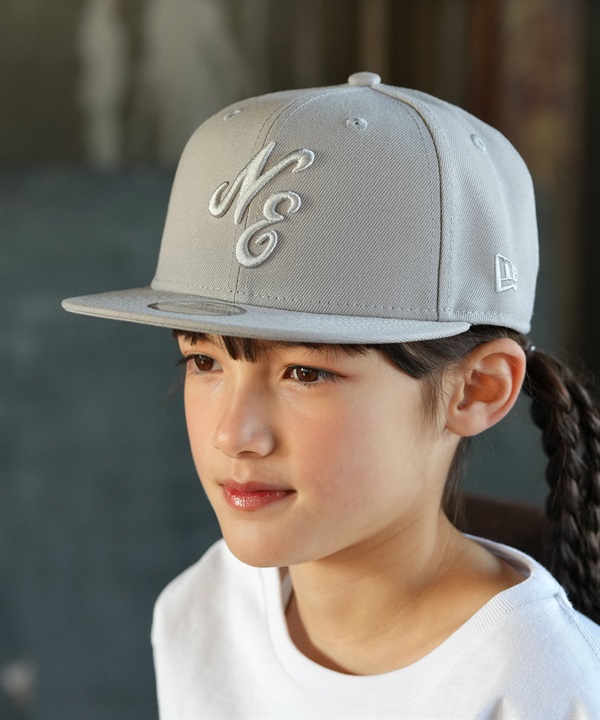 NEW ERA ニューエラ キャップ キッズ ジュニア 子供 Youth 9FIFTY Tonal Logo クラシックロゴ グレー 14746984