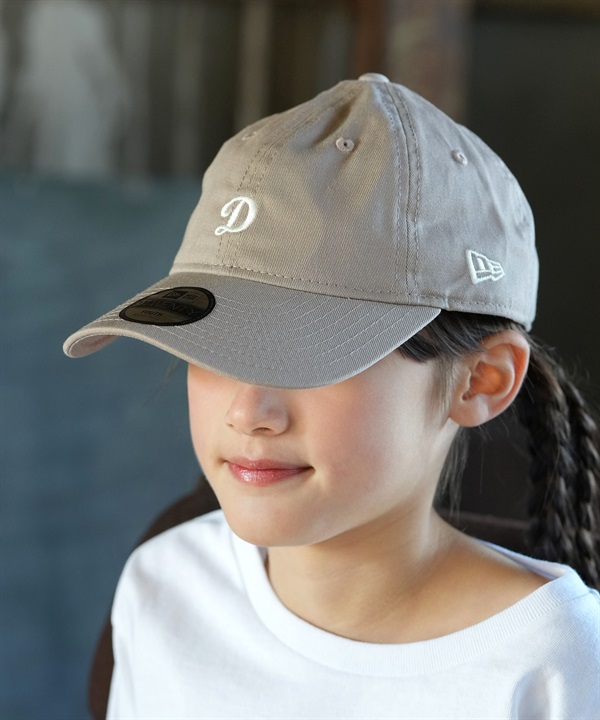 NEW ERA ニューエラ キャップ キッズ ジュニア 子供 Youth 9TWENTY MLB Mini Logo ミニロゴ ロサンゼルス・ドジャース Dロゴ アッシュブラウン 14747062