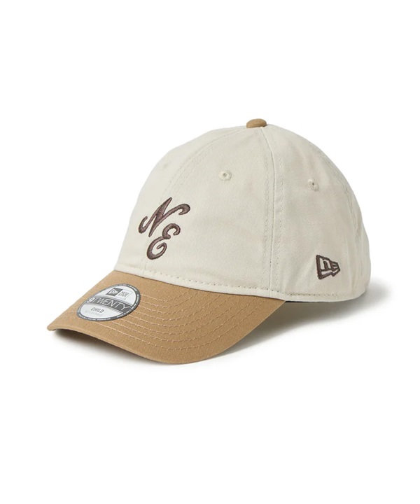 NEW ERA ニューエラ キャップ キッズ ジュニア 子供 Child 9TWENTY 2-Tone クラシックロゴ ストーン カーキ 14747327