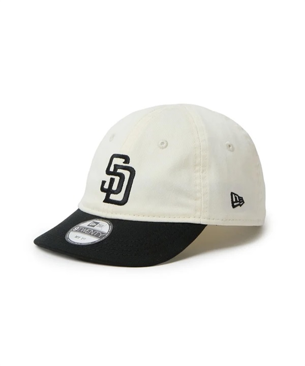 NEW ERA ニューエラ キャップ キッズ 子供 帽子 My1st 9TWENTY サンディエゴ・パドレス クロームホワイト ブラック MLB 2-Tone 15125169
